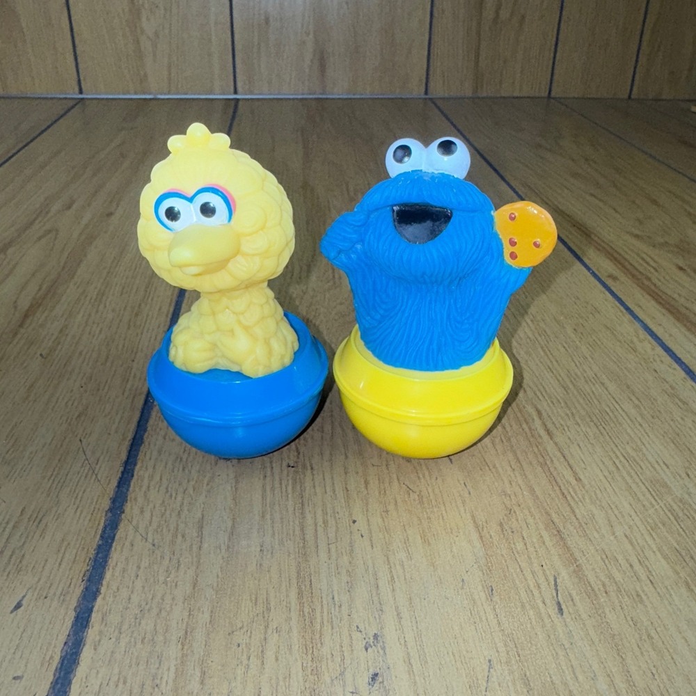Sesame Street Big Bird Cookie Monster Tumbler Roly Poly Jim Henson Productions‎